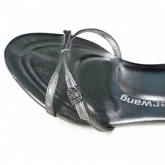 Alexander Wang Silver Lucienne 65 Strappy Slide 37.5 NWT - Picture 7 of 16